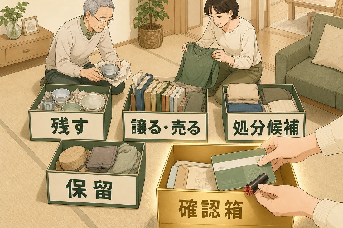 4分類と確認箱の関係の図解